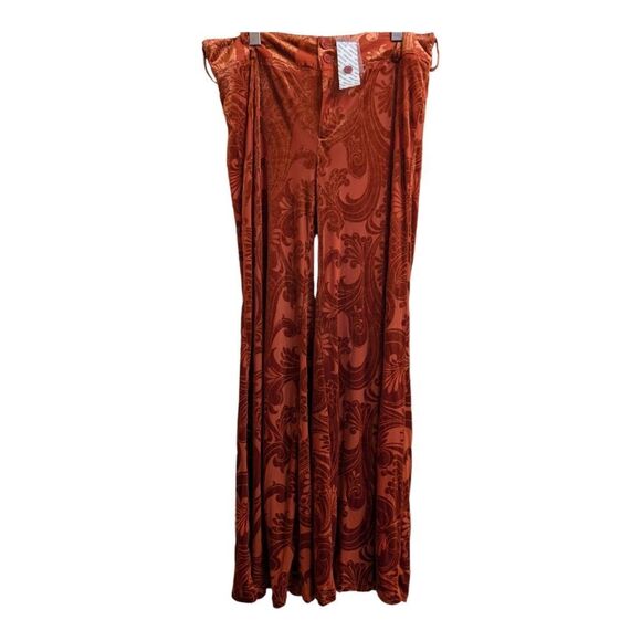 UO NWT  Velvet burnout flare trousers size 12 - Picture 5 of 8